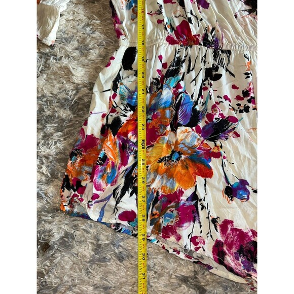 Umgee‎ M Floral Romper Casual Belle Sleeves Summer Cottagecore Feminine Garden - Picture 4 of 7